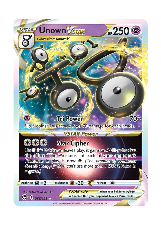 Unown VSTAR (066/195) - Silver Tempest