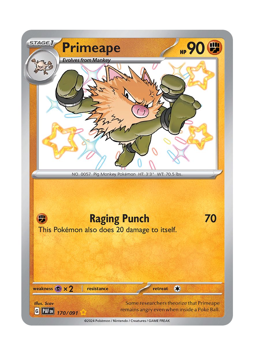 Primeape (170/91) - Paldean Fates