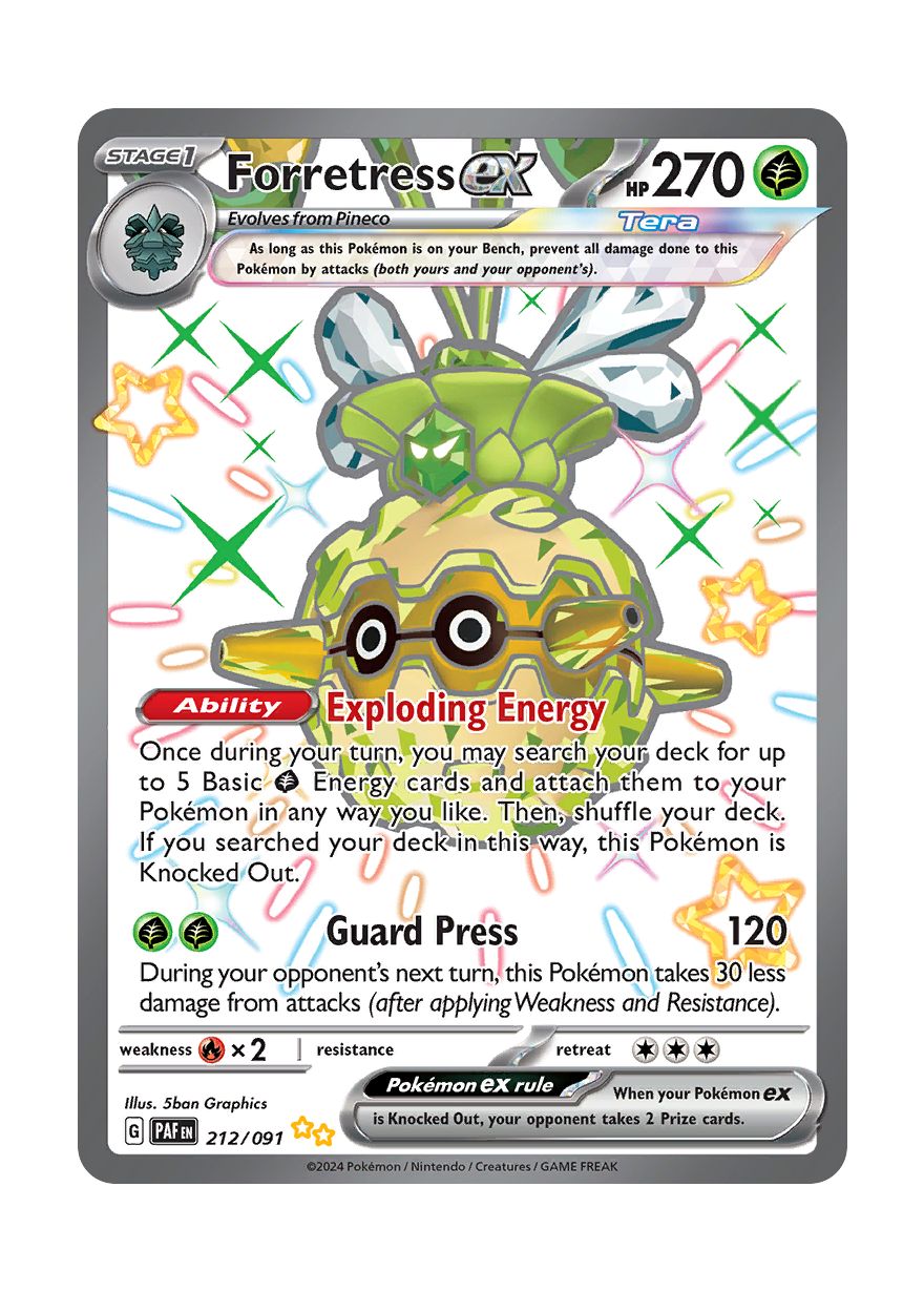Forretress ex (212/91) - Paldean Fates
