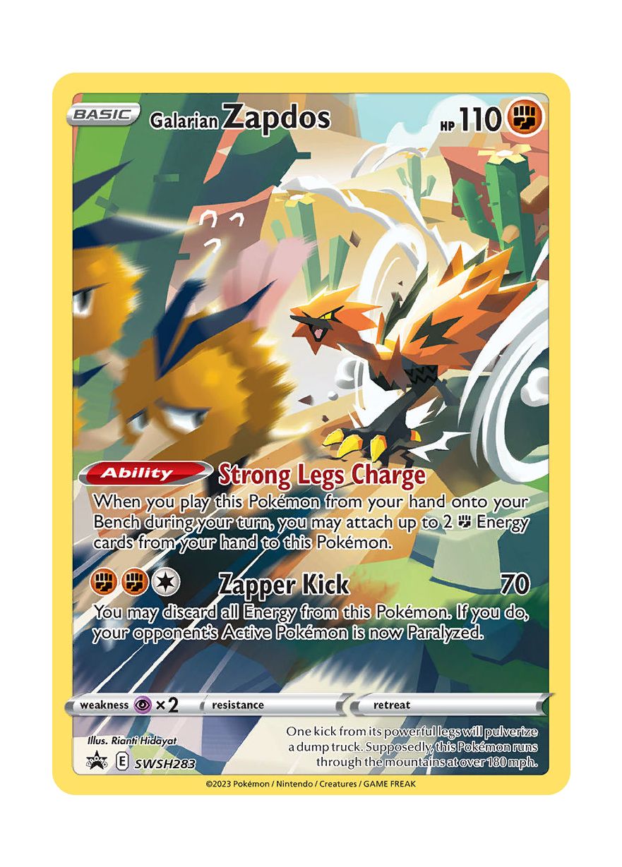 Galarian Zapdos (SWSH283/307) - SWSH Black Star Promos