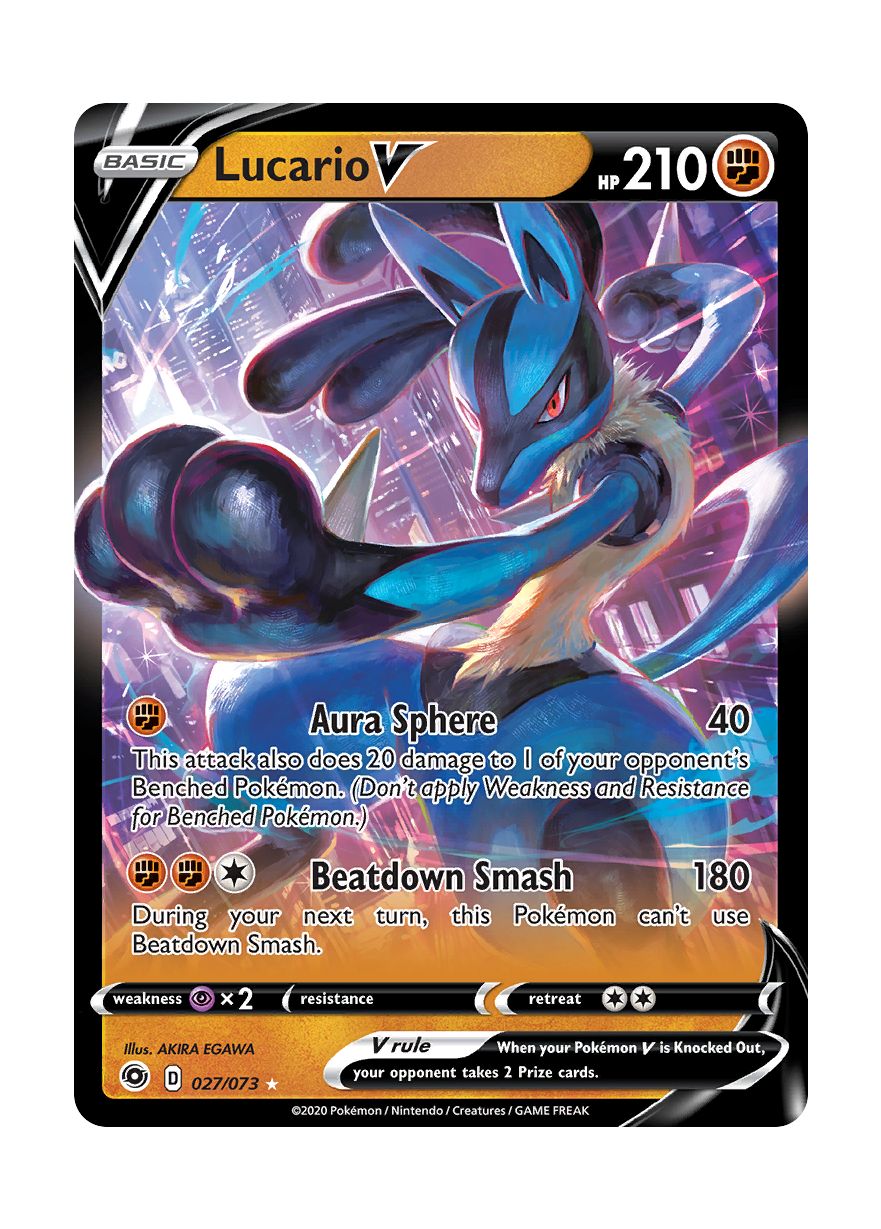 Lucario V (027/73) - Champion's Path