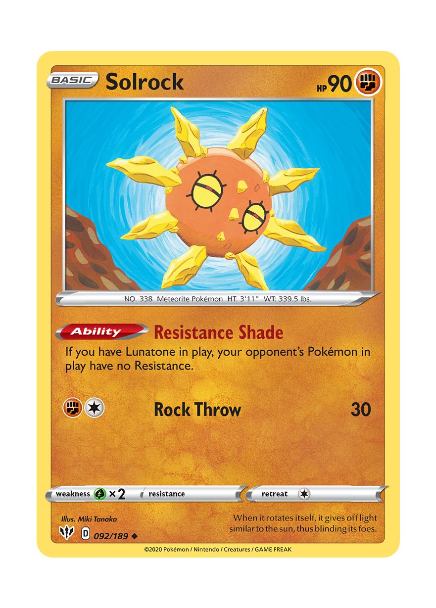 Solrock (092/189) - Darkness Ablaze