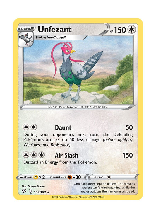 Unfezant (145/192) - Rebel Clash