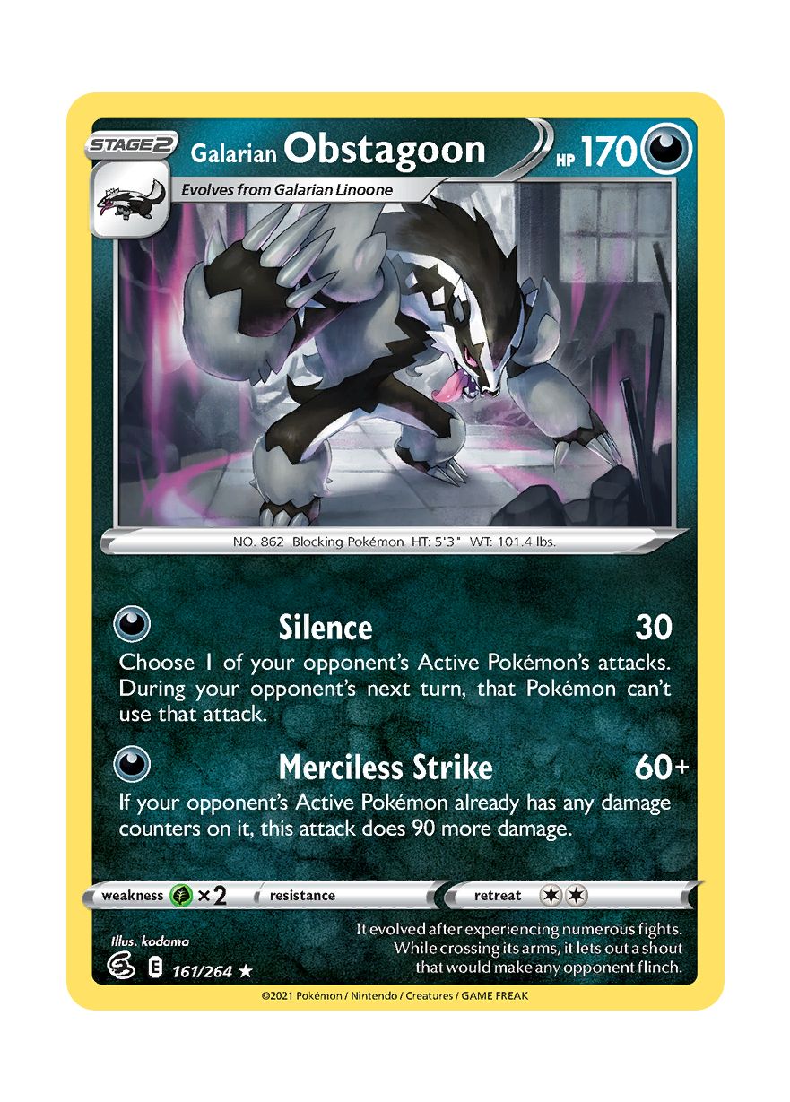 Galarian Obstagoon (161/264) - Fusion Strike