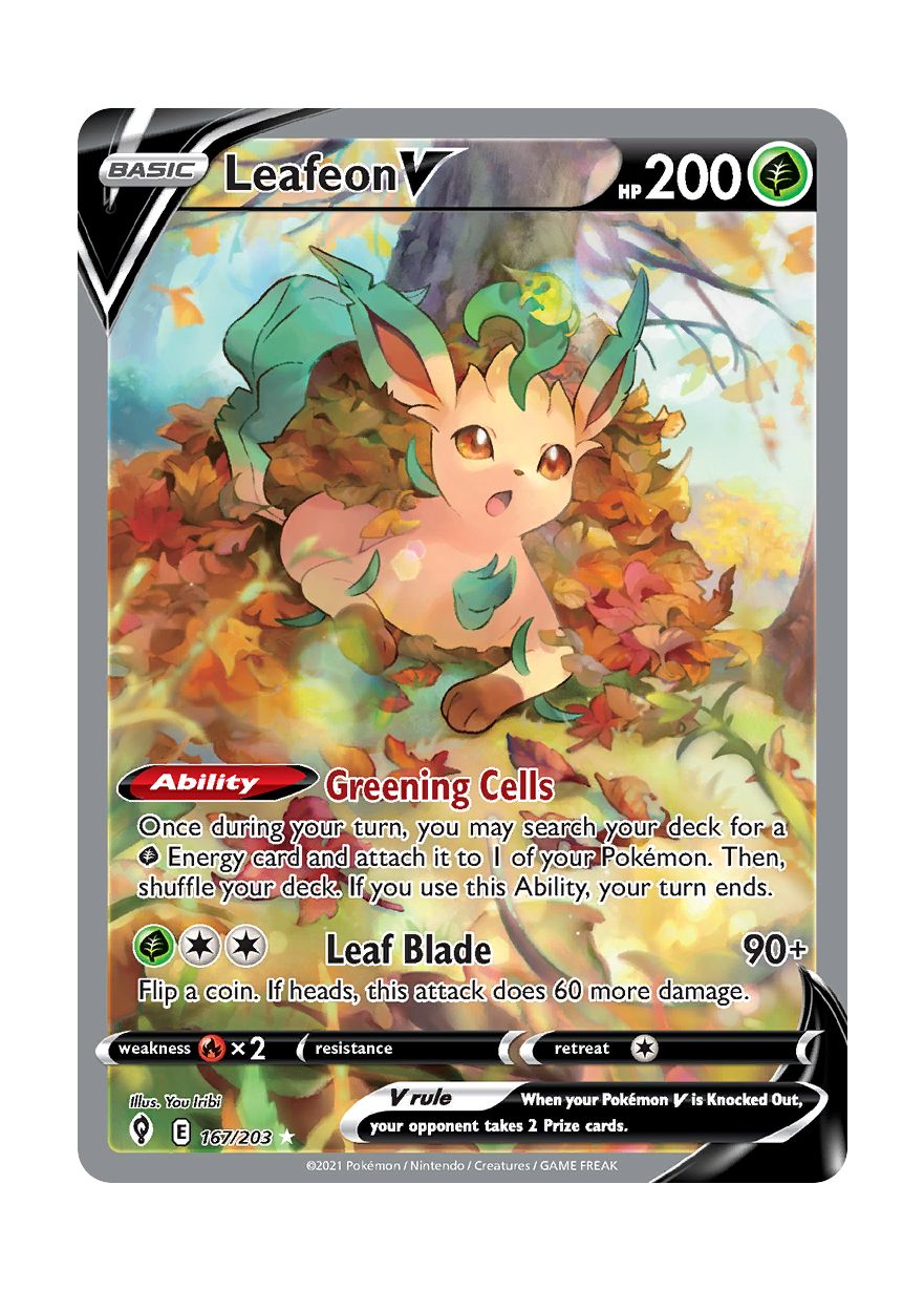 Leafeon V (167/203) - Evolving Skies