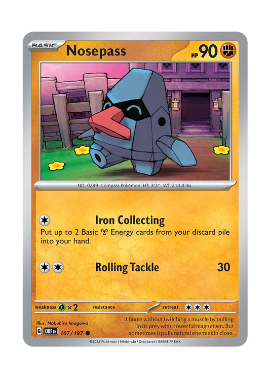 Nosepass (107/197) - Obsidian Flames