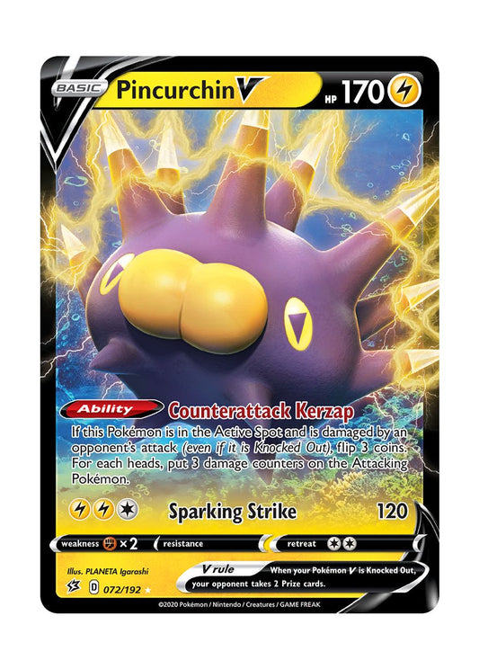 Pincurchin V (072/192) - Rebel Clash