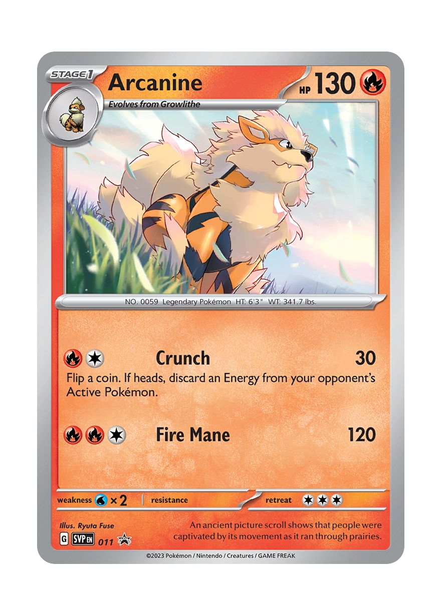 Arcanine (11/101) - Scarlet & Violet Black Star Promos