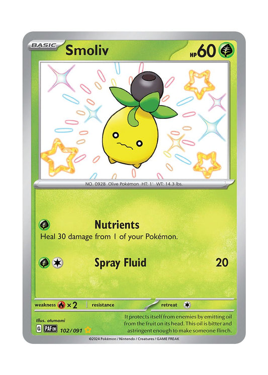 Smoliv (102/91) - Paldean Fates