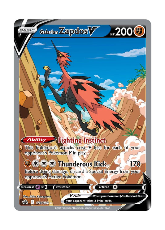 Galarian Zapdos V (174/198) - Chilling Reign