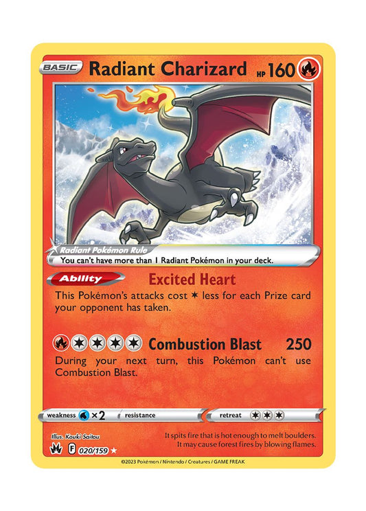 Radiant Charizard (020/159) - Crown Zenith