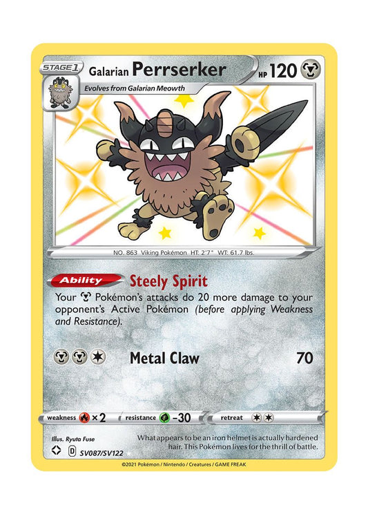 Galarian Perrserker (SV087/122) - Shiny Vault