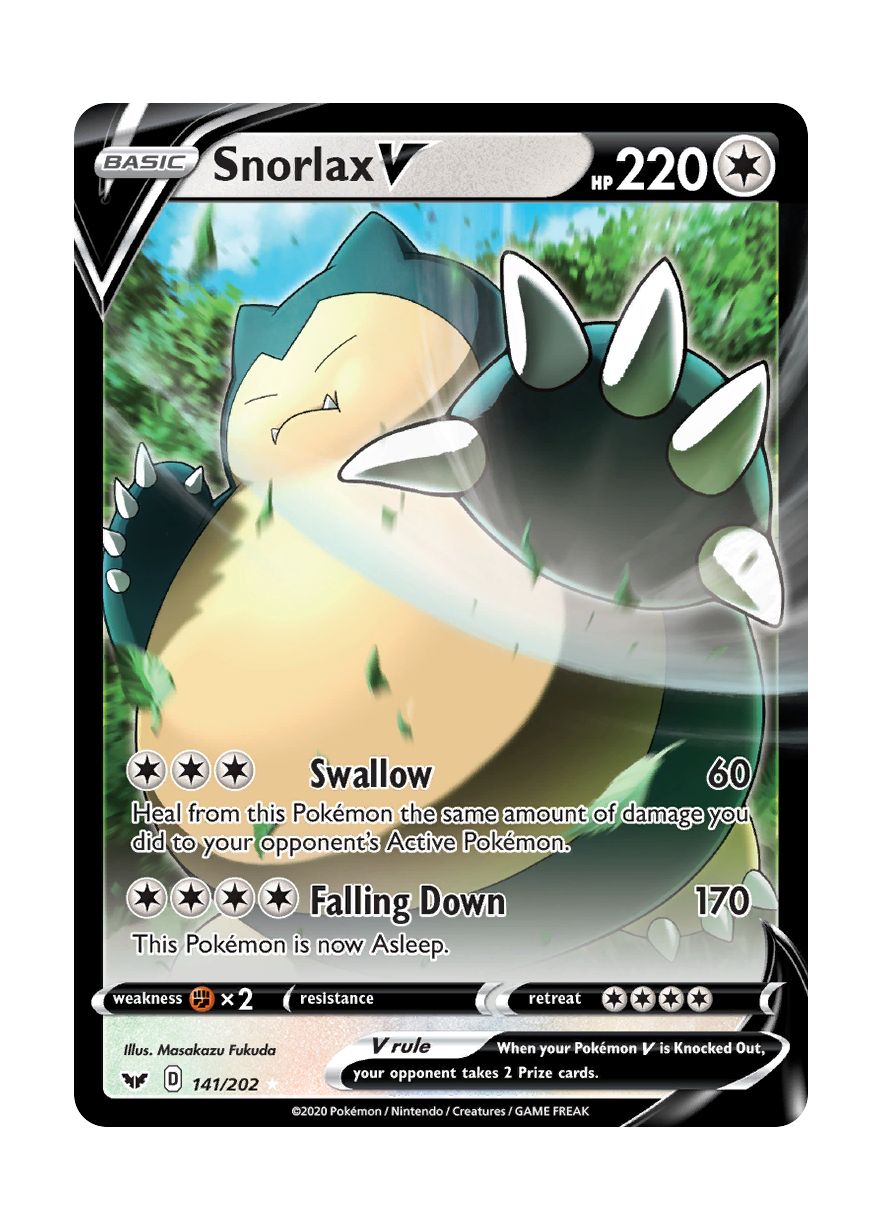 Snorlax V (141/202) - Sword & Shield