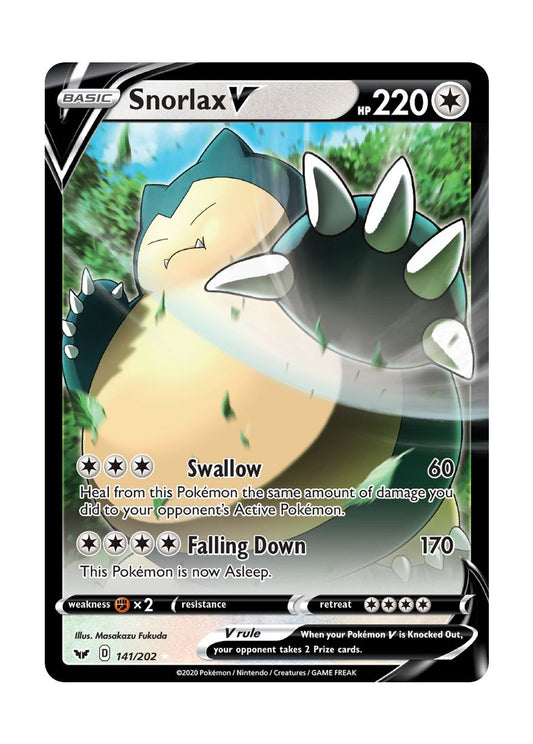 Snorlax V (141/202) - Sword & Shield