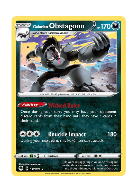 Galarian Obstagoon (037/73) - Champion's Path