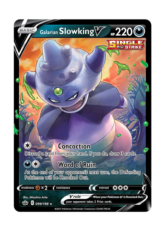 Galarian Slowking V (099/198) - Chilling Reign