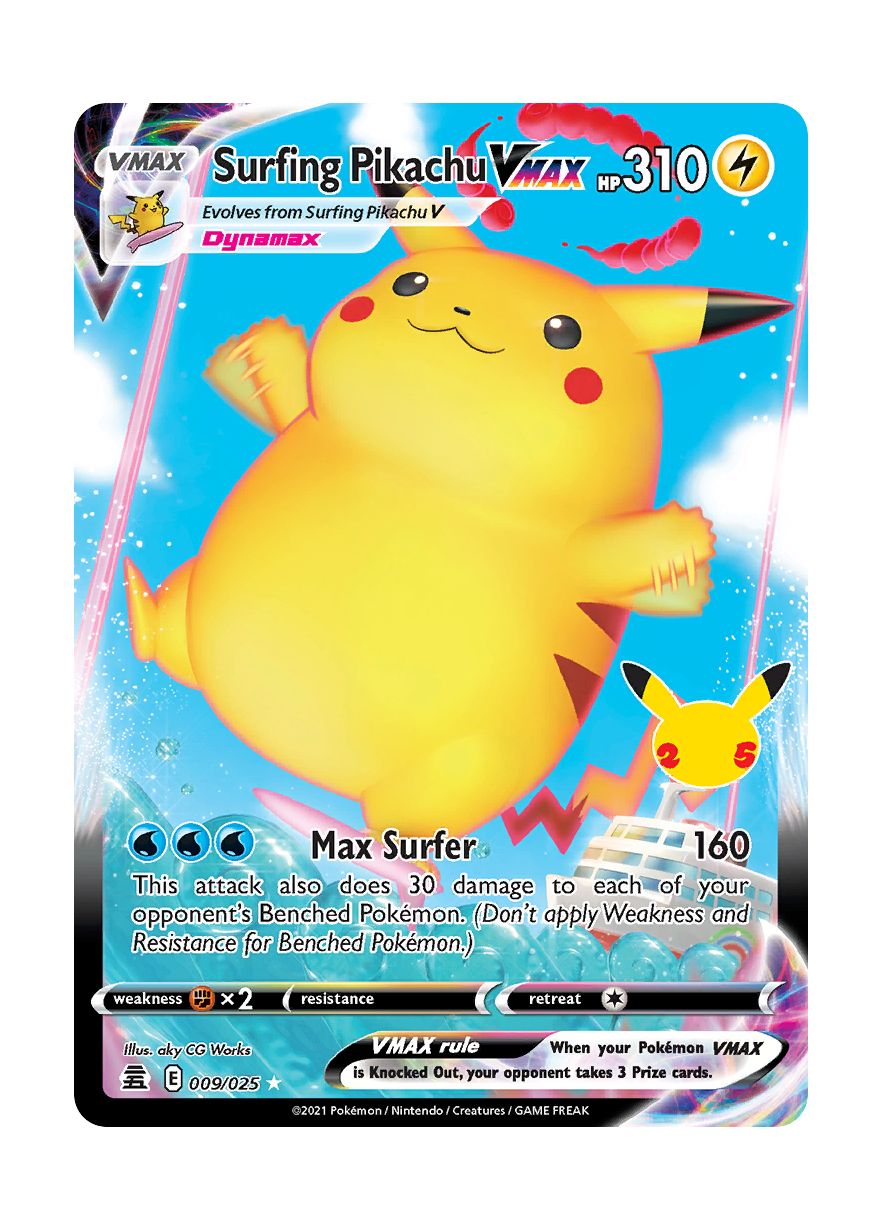 Surfing Pikachu VMAX (009/25) - Celebrations