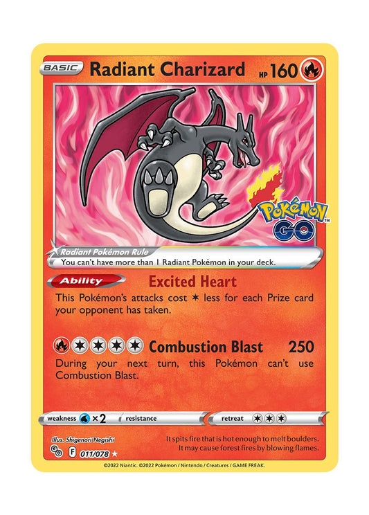 Radiant Charizard (011/78) - Pokémon GO