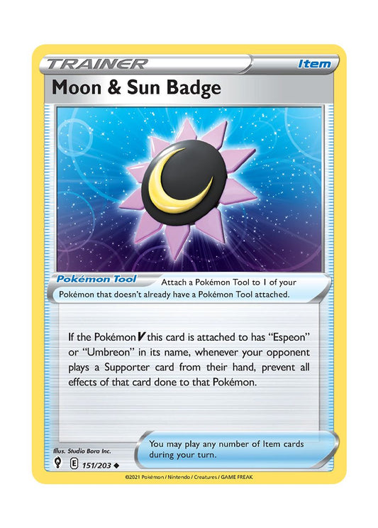 Moon & Sun Badge (151/203) - Evolving Skies