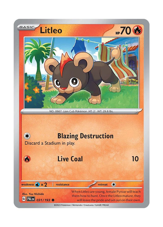 Litleo (31/193) - Paldea Evolved