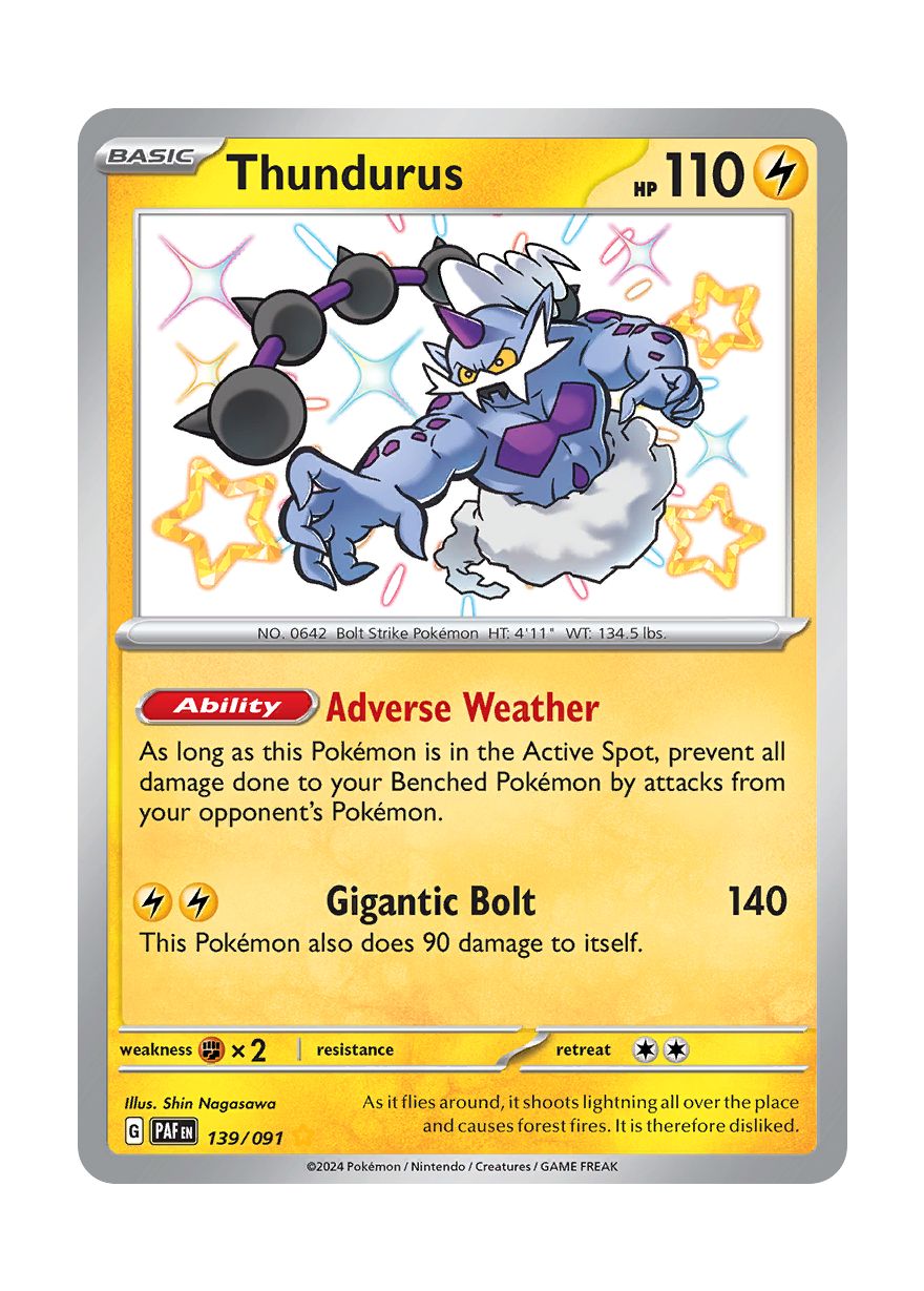 Thundurus (139/91) - Paldean Fates