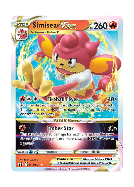 Simisear VSTAR (023/159) - Crown Zenith
