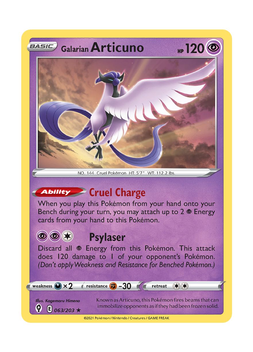 Galarian Articuno (063/203) - Evolving Skies