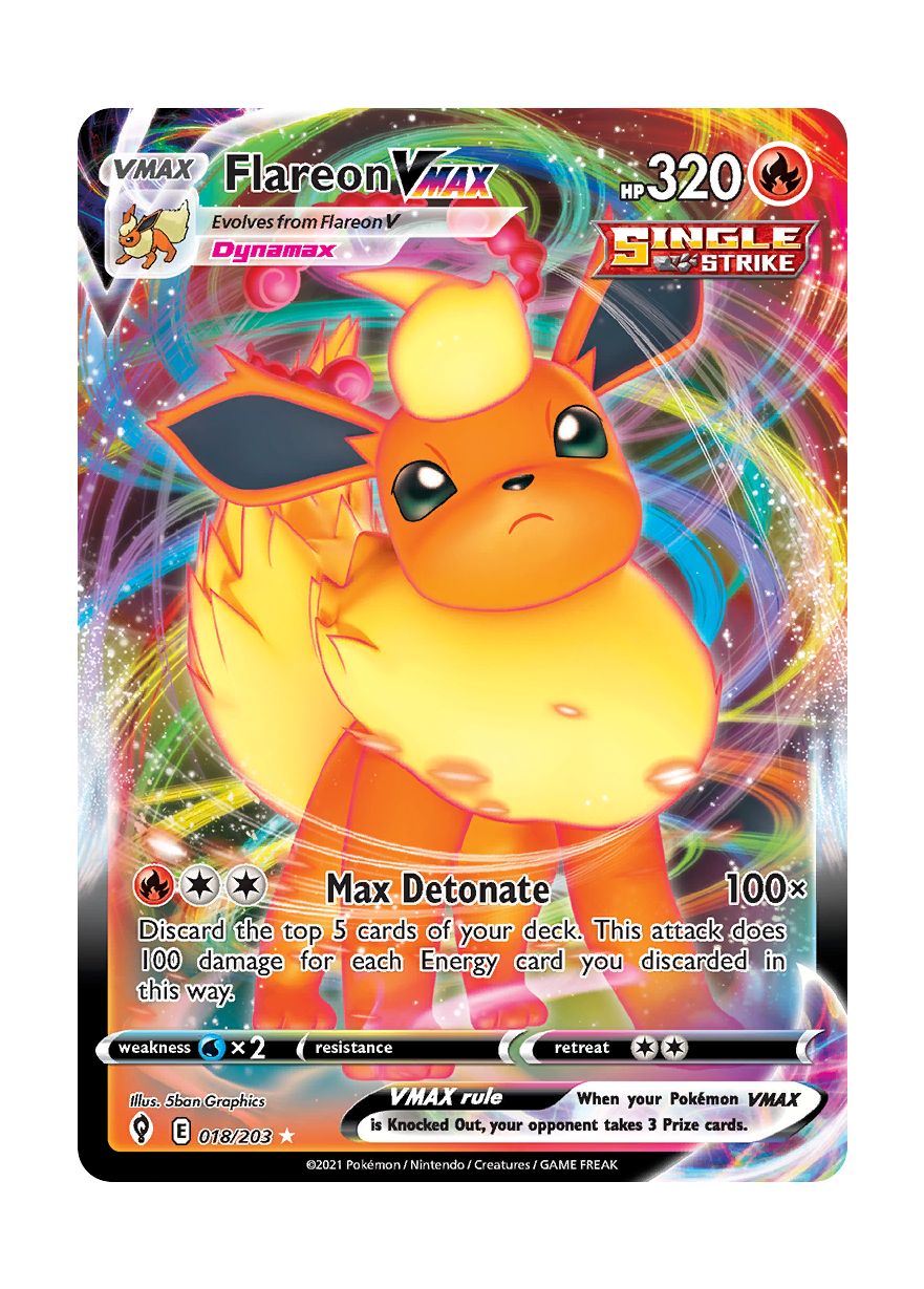 Flareon VMAX (018/203) - Evolving Skies