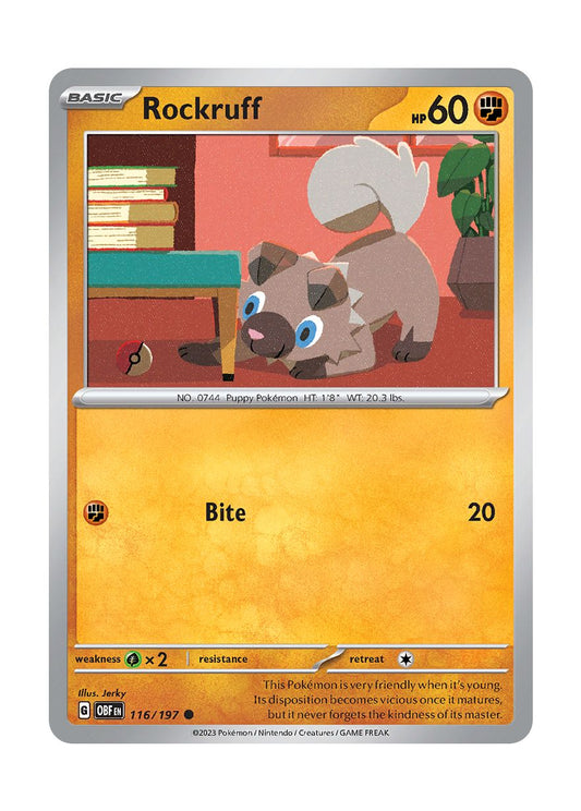 Rockruff (116/197) - Obsidian Flames