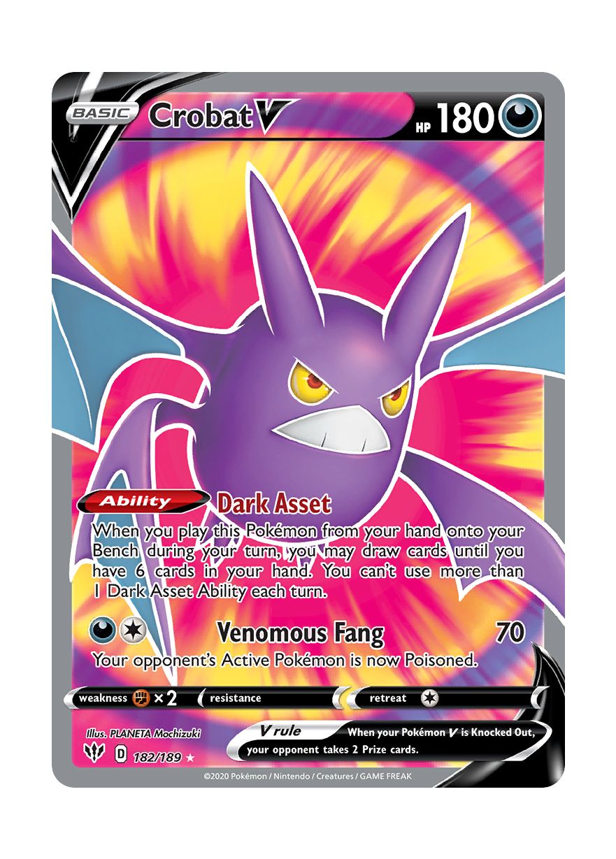 Crobat V (182/189) - Darkness Ablaze