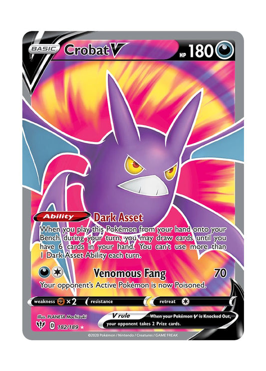 Crobat V (182/189) - Darkness Ablaze
